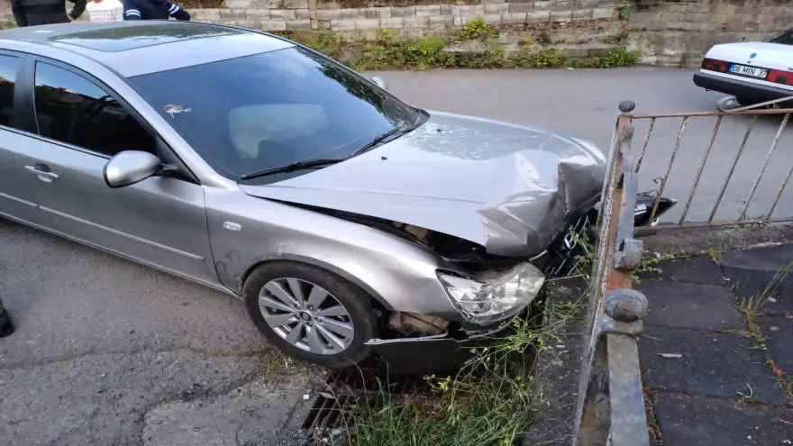 Kediyi ezmemek için kaza yaptı...