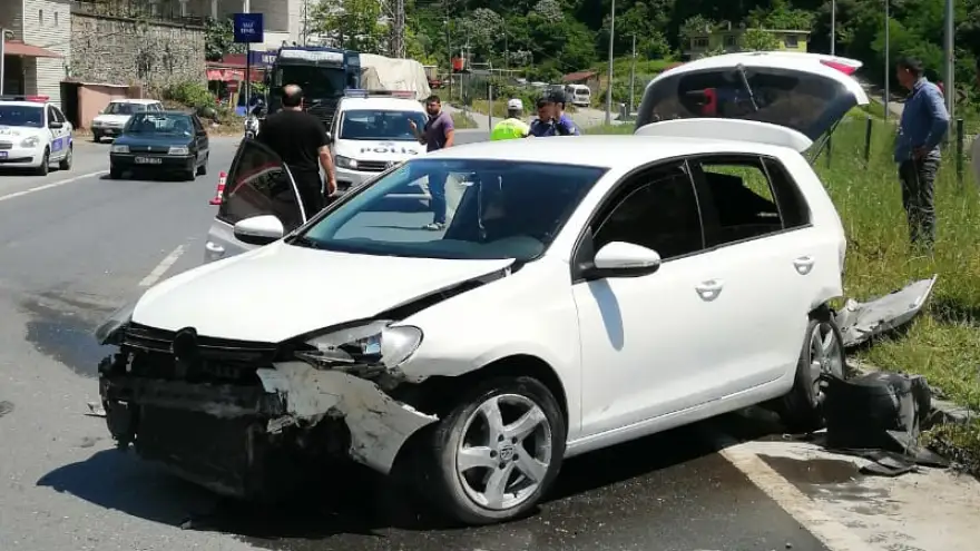 Trafik kazasında bir kişi yaralandı.
