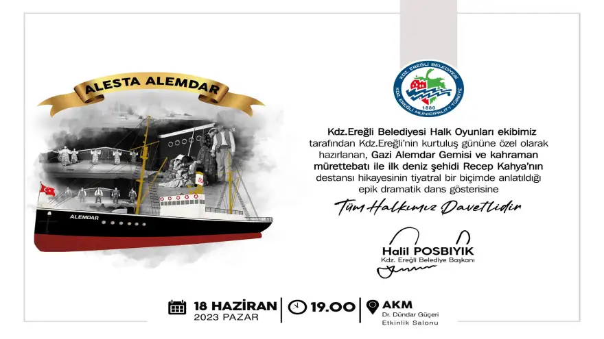 Ereğli'nin Kurtuluş gününde, muhteşem Alemdar destanı hikayesi sizleri bekliyor