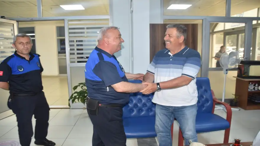 Hayatını kurtaran Zabıta’ya teşekkür ziyareti…