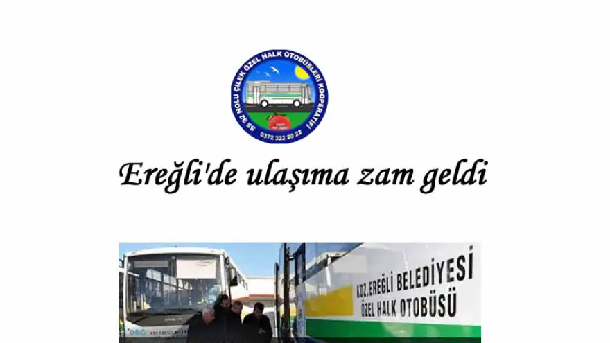 Ereğli'de ulaşıma zam geldi