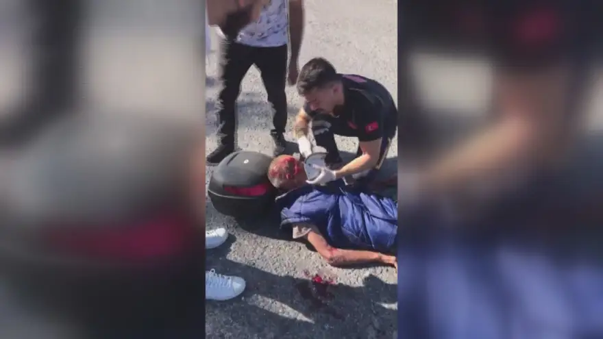 Kaza yaptı, yardım etmek isteyenlere "Bırakın beni’ diyerek tepki gösterdi...