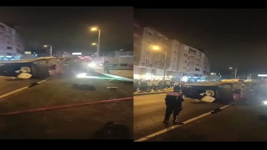 Midibüs devrildi: 7 Yaralı