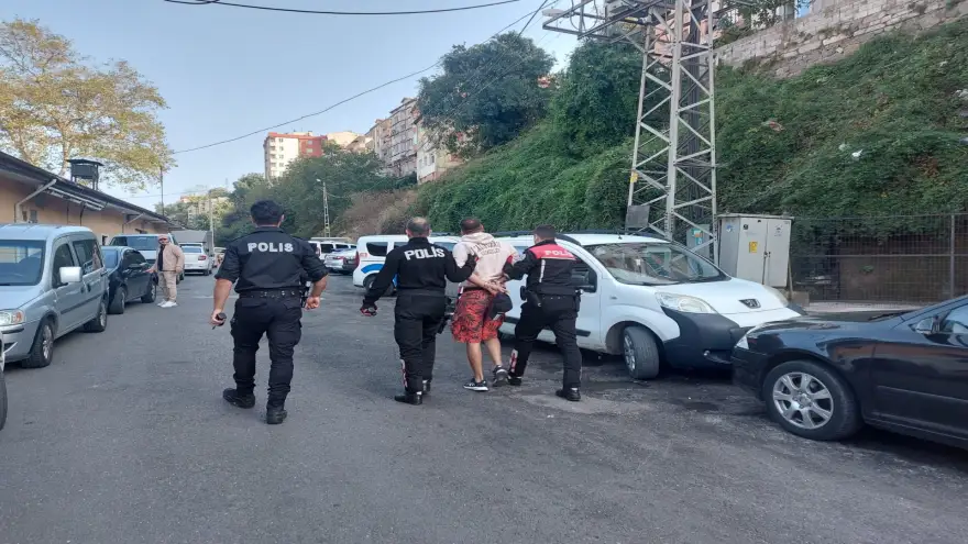 Kovalama sonrasında alkollü şahıs gözaltına alındı...