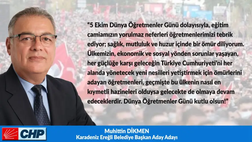 Dünya Öğretmenler Günü kutlu olsun