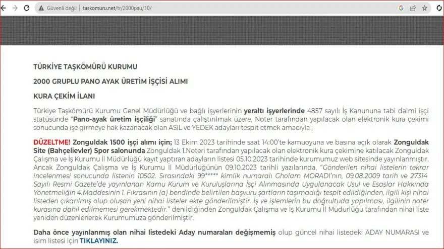 Yavuzyılmaz ortaya çıkartmıştı, TTK Geri adım attı
