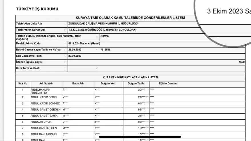 TTK kurasının ardından İşkur’un nihai listesini değiştirenler suç işliyor