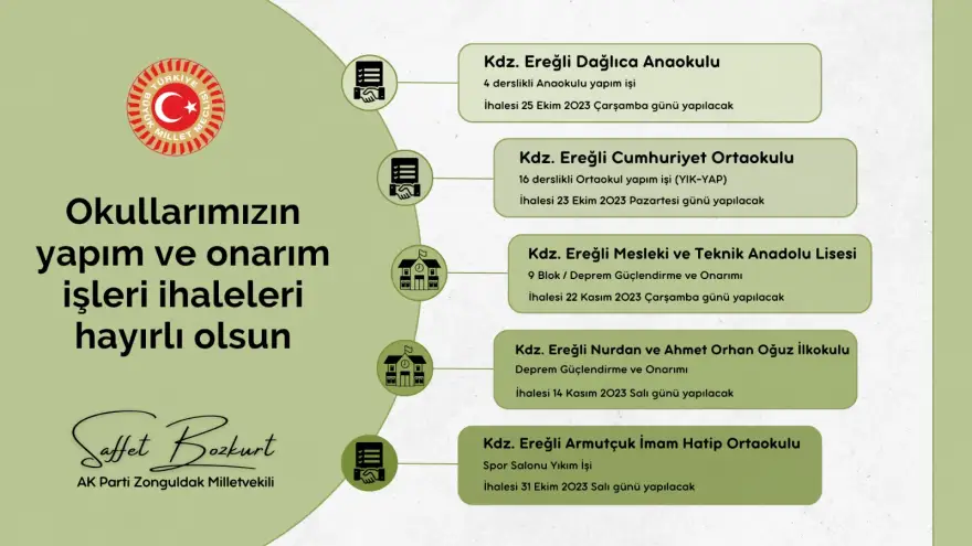 6 Okulun ihale tarihleri belli oldu...