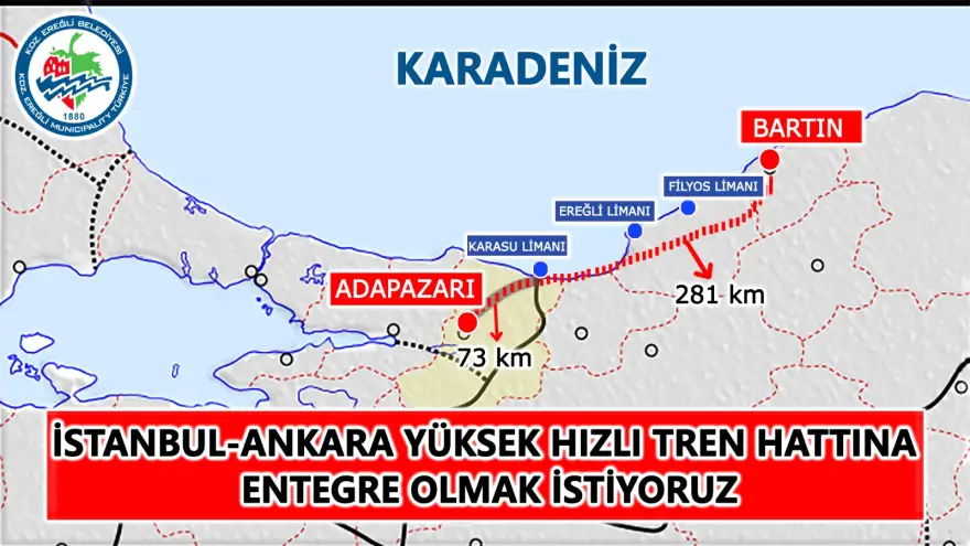 İstanbul-Ankara yüksek hızlı tren hattına entegre olmak istiyoruz!