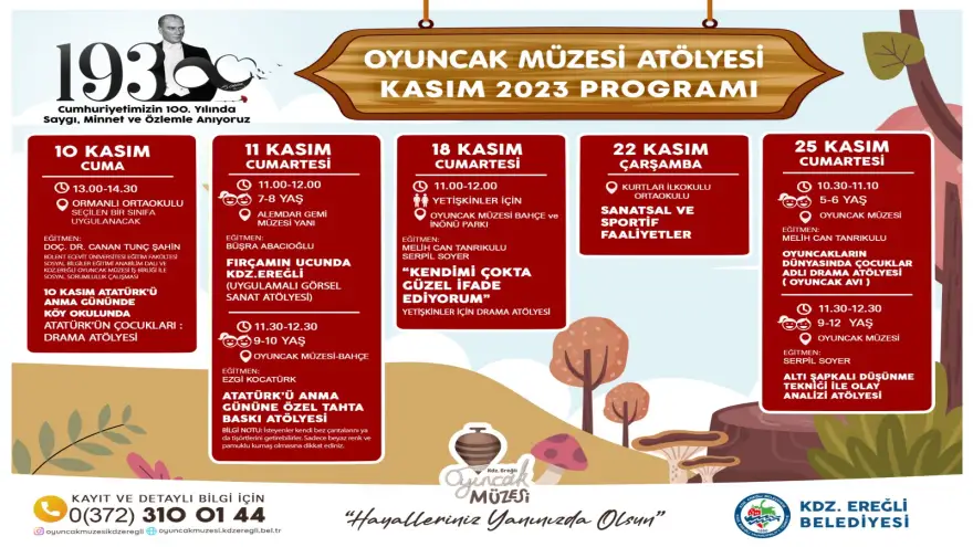 Oyuncak Müzesi, Kasım Ayı Programı