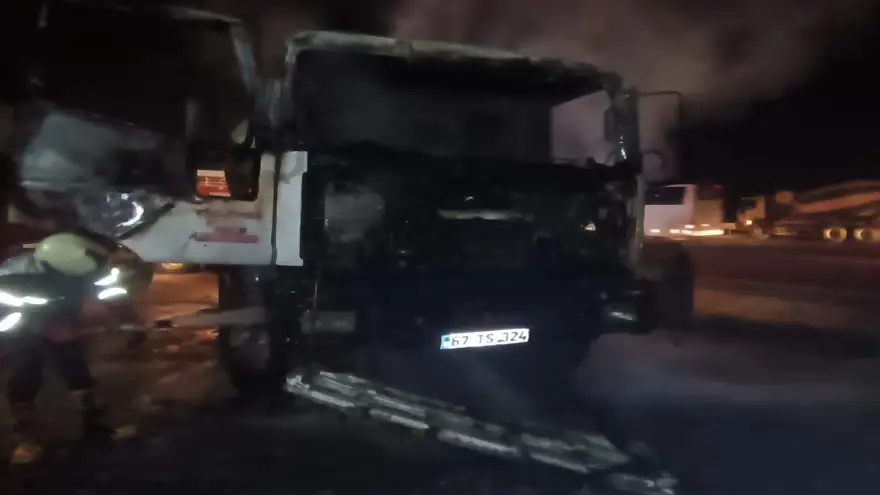 Aniden alan alev alan kamyon kullanılamaz hale geldi...