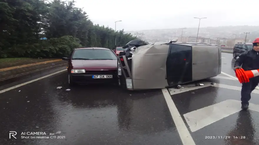Trafik kazası: 1 Yaralı