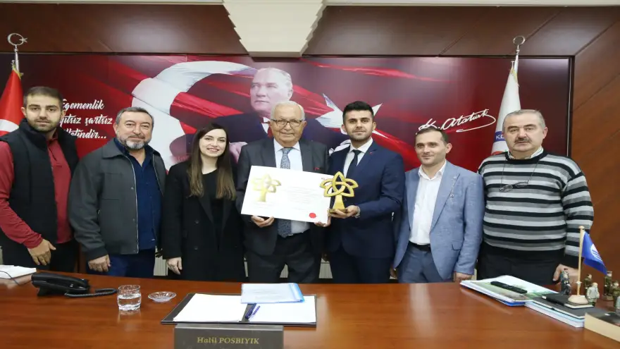 Türkiye birincisi Başkan Posbıyık'ı ziyaret etti