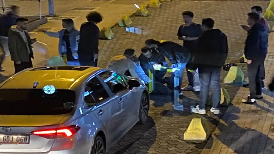 Otomobil yayaya çarptı...