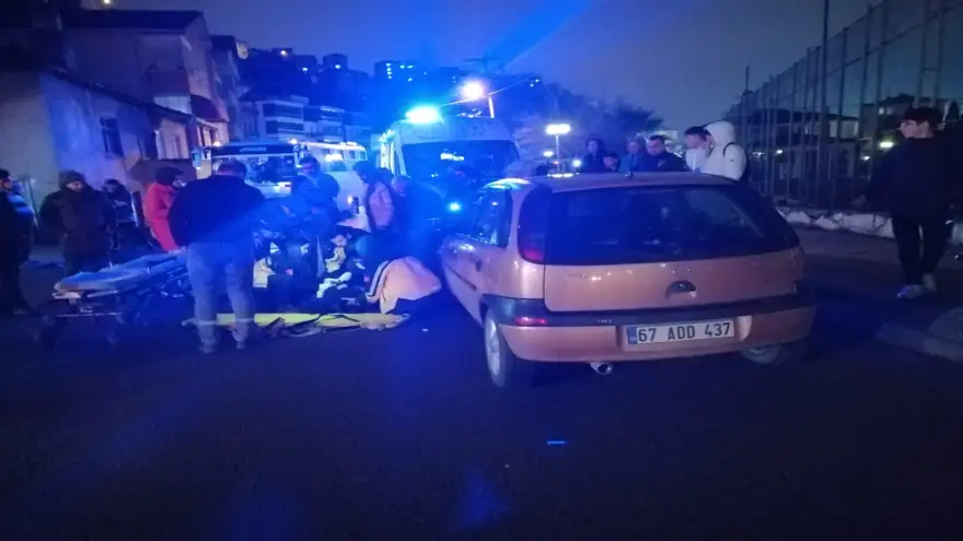 Otomobil sürücüsü yayaya çarptı...