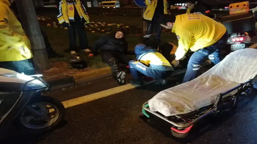 Motosiklet kazasında bir kişi yaralandı...